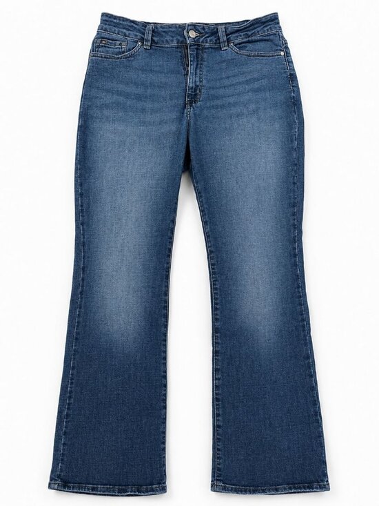 Lee Denim - Lee Women's Medium Wash Bootcut Jeans Size 14 Stretch Denim Casual Pants